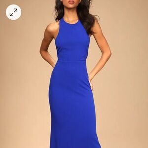 Straight To The Heart Royal Blue Backless Maxi Dress